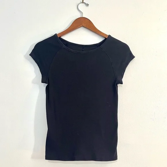 Everlane The Pima Micro Rib Cap Sleeve Tee - Picture 3 of 7